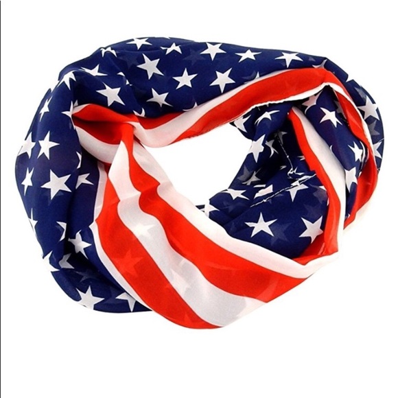 American Flag Infinity Scarf Stars and Stripes - Picture 3 of 4